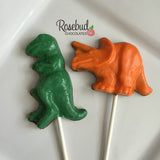 10 DINOSAUR Chocolate Lollipop Party Favors