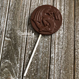 12 DRAGON Chocolate Lollipops Candy Party Favors