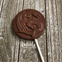 12 DRAGON Chocolate Lollipops Candy Party Favors