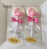 12 FLAMINGO Chocolate Lollipops Candy Animal Party Favors