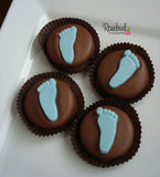 12 FOOTPRINT Chocolate Covered Oreo Cookie Candy Birthday Party Baby Shower Favors
