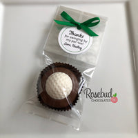 12 GOLF BALL Chocolate Covered Oreo Cookie Party Favors Personalized Tags