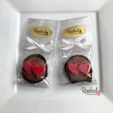 12 DOUBLE HEARTS Chocolate Covered Oreo Cookie Candy Party Favors