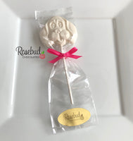 12 HOUND DOG Chocolate Lollipops Candy Party Favors