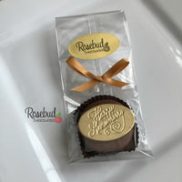 12 "HAPPY ANNIVERSARY" Gold Dusted Chocolate Oreo Cookie Candy Party Favors