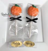 12 JACK-O-LANTERN Chocolate Lollipop Halloween Candy PUMPKIN Party Favors