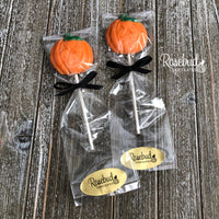 12 JACK-O-LANTERN Chocolate Lollipop Halloween Candy PUMPKIN Party Favors