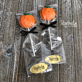 12 JACK-O-LANTERN Chocolate Lollipop Halloween Candy PUMPKIN Party Favors