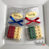 12 BUILDING BLOCKS Chocolate Candy Birthday Party Favors