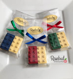 12 BUILDING BLOCKS Chocolate Candy Birthday Party Favors