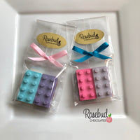 12 BUILDING BLOCKS Chocolate Candy Birthday Party Favors