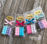 12 BUILDING BLOCKS Chocolate Candy Birthday Party Favors