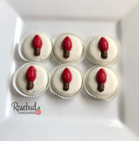12 LIGHT BULB Chocolate Covered Oreo Cookie Candy Christmas Holiday Party Favors