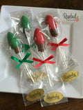 12 Christmas LIGHT BULB Chocolate Lollipop Candy Winter Holiday Party Favors