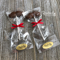 12 MUSTACHE Chocolate Lollipop Candy Birthday Party Favors