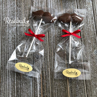12 MUSTACHE Chocolate Lollipop Candy Birthday Party Favors