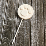12 PAW PRINT Chocolate Lollipops Candy Party Favors