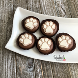 12 PAW PRINT Chocolate Covered Oreo Cookie Candy Party Favors