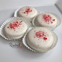 12 CANDY CANE White Chocolate Covered Oreo Cookie Christmas Holiday Party Favors