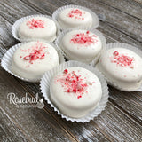 12 CANDY CANE White Chocolate Covered Oreo Cookie Christmas Holiday Party Favors