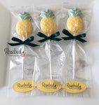 12 PINEAPPLE Chocolate Lollipop Candy Party Favors
