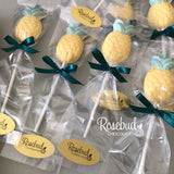 12 PINEAPPLE Chocolate Lollipop Candy Party Favors