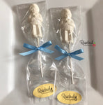 12 PRAYING BOY Chocolate Lollipop Religious Candy Party Favors