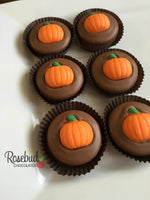 12 PUMPKIN Chocolate Covered Oreo Cookie Candy Party Favors