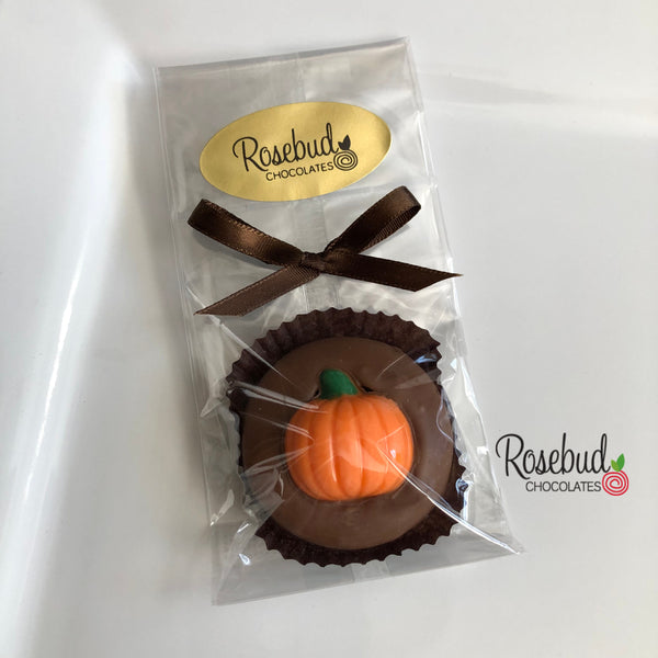 12 PUMPKIN Chocolate Covered Oreo Cookie Candy Party Favors