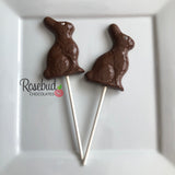 12 RABBIT Chocolate Lollipops Candy Easter Bunny Spring Party Favors