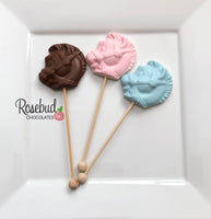 12 PONY Chocolate Lollipops Candy Birthday Baby Shower Party Favors