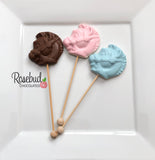 12 PONY Chocolate Lollipops Candy Birthday Baby Shower Party Favors
