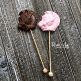 12 PONY Chocolate Lollipops Candy Birthday Baby Shower Party Favors