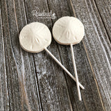 12 SAND DOLLAR Chocolate Lollipops Candy Party Favors Nautical Beach Theme