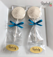 12 SAND DOLLAR Chocolate Lollipops Candy Party Favors Nautical Beach Theme