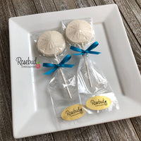 12 SAND DOLLAR Chocolate Lollipops Candy Party Favors Nautical Beach Theme