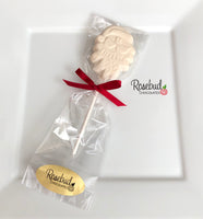 12 SANTA CLAUS Chocolate Lollipop Candy Christmas Holiday Party Favors