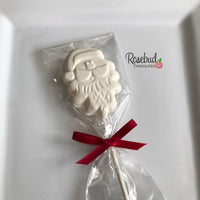 12 SANTA CLAUS Chocolate Lollipop Candy Christmas Holiday Party Favors