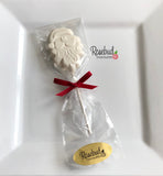 12 SANTA CLAUS Chocolate Lollipop Candy Christmas Holiday Party Favors