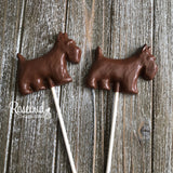 12 SCOTTISH TERRIER Dog Chocolate Lollipop Birthday Party Favors Scottie