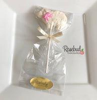 12 SHEEP Large Chocolate Lollipops Candy Animal Party Favors