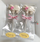 12 SHEEP Large Chocolate Lollipops Candy Animal Party Favors