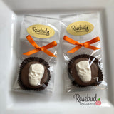 12 SKULL Chocolate Covered Oreo Cookie Halloween Party Favors