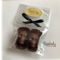 12 SKULLS Chocolate Candy Halloween Party Favors