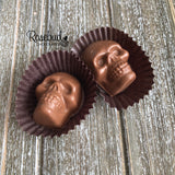 12 Packages of SKULLS Chocolate Halloween Candy Party Favors