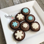 12 SNOWFLAKE Chocolate Covered Oreo Cookie Christmas Holiday Party Favors