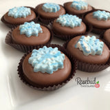 12 SNOWFLAKE Chocolate Covered Oreo Cookie Christmas Holiday Party Favors