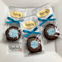 12 SNOWFLAKE Chocolate Covered Oreo Cookie Christmas Holiday Party Favors
