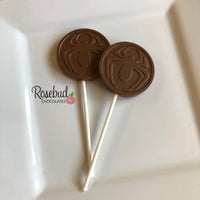 12 SPIDER Chocolate Lollipop Candy Party Favors
