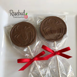 12 SPIDER Chocolate Lollipop Candy Party Favors
